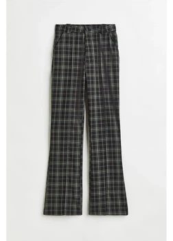 Подростковые штаны-клеш для девочки H&M 271078850 170 см Черный/Зеленый (2727000142223)