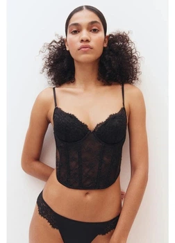 Корсет женский H&M 271244799 80C Черный (2727000135027)