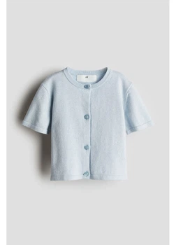 Детский кардиган на пуговицах для девочки H&M 271270207 110 см Голубой (2727000144494)