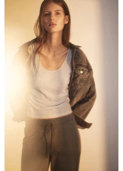 Майка жіноча H&M 271214242_grey XS Світло-сіра (2727000142582)