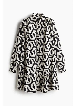 Сукня-сорочка коротка літня жіноча H&M 271249485 M Кремова (2727000120108)
