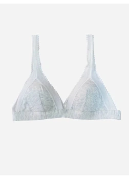 Бюстгальтер без кісточок H&M 270872430 M Світло-сірий/Білий (2727000097622)