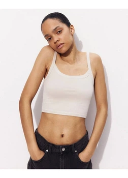Топ женский H&M 271201715_yellowbeige M Желто-бежевый (2727000141165)