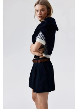 Шорты женские H&M 271259174 44 Темно-синие (2727000118013)