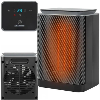 Керамічний обігрівач Kaminer Lumni PTC (1500 Вт) — Енергоощадний тепловентилятор з LED-дисплеєм, термостатом та осциляцією