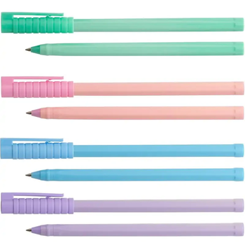 Ручка кулькова синя 0,7 мм, мікс HYPE PASTEL O15695 Optima