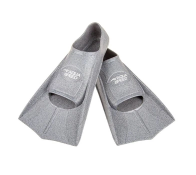Ласты для плавания Aqua Speed TRAINING FINS короткие тренировочные,для бассейна, сноркелинга 45-46 (28-28,5см) Серый