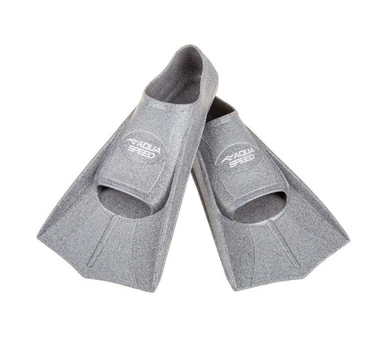 Ласты для плавания Aqua Speed TRAINING FINS короткие тренировочные,для бассейна, сноркелинга 41-42 (26-26,5см) Серый