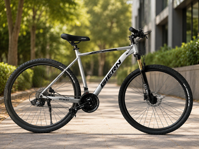Горный велосипед 29" с алюминиевой рамой 21" и гидравлическими тормозами Shimano Светлое Серебро