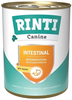 Влажный диетический корм для собак Rinti Veterinary Canine Intestinal with Chicken с курицей при заболеваниях желудочно-кишечного тракта и поджелудочной железы 800 г (4000158970817)