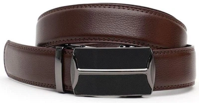 Стильный мужской кожаный ремень Borsa Leather с автоматической пряжкой 54768