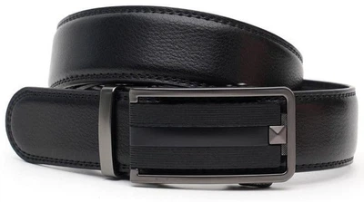 Стильный мужской кожаный ремень Borsa Leather с автоматической пряжкой 54750