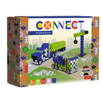 Klocki konstrukcyjne Trefl Connect 3w1 281 elementów (5900511619775)