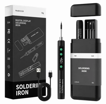 Портативный паяльник с цифровым дисплеем и USB-питанием