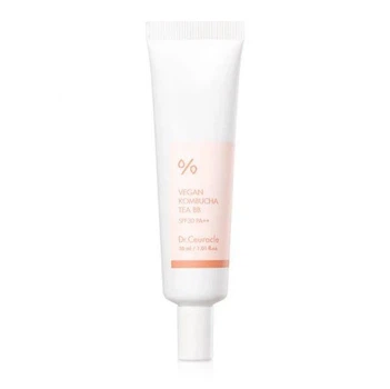BB-крем для обличчя DR.CEURACLE Vegan Kombucha Tea BB SPF30 PA++, 30 мл — зволожуючий BB-крем з комбучею та SPF-захистом