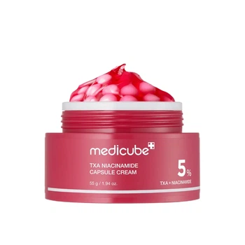 Крем для обличчя MEDICUBE TXA Niacinamide Capsule Cream 5% 55 g — освітлення пігментації, вирівнювання тону та сяйво шкіри