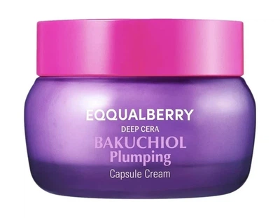 Крем для обличчя EQQUALBERRY Bakuchiol Plumping Capsule Cream 50 мл з бакучіолом та капсулами для пружності шкіри