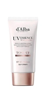 Тонуючий сонцезахисний крем d'Alba Tone-Up Pink Correcting Sun Cream SPF50+ PA++++ для вирівнювання тону шкіри