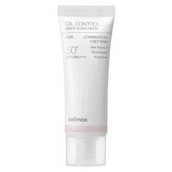 Сонцезахисний крем CELIMAX Oil Control Light Sunscreen 40 ml — захист SPF, контроль жирності та легке матування