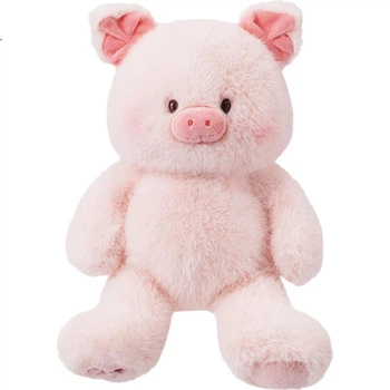 Мягкая игрушка-подушка MINISO Fuli Si Pig Series - "Хорошая девочка, правильно сидит", подарок на день рождения для девочек.