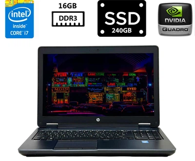 Ноутбук Hewlett Packard ZBook 15 G2 15.6" IPS 1920x1080 Core i7-4810MQ 2.80GHz 16GB DDR3 SSD 240GB NVIDIA Quadro K1100M 2GB GDDR5 (HZ15G2IPSR16S240K1100MB3) Б/У
