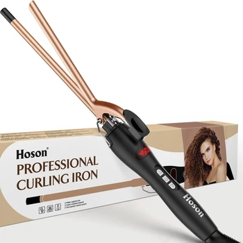 Профессиональная тонкая плойка Hoson Professional Curling Iron для мелких локонов, керамическое покрытие, цифровой дисплей