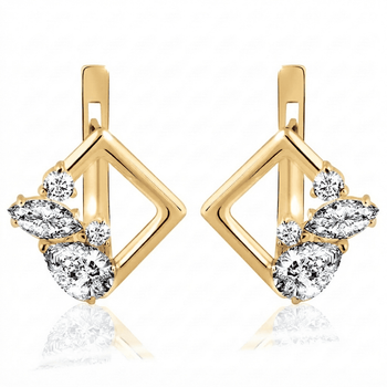 Серьги из желтого золота Аура (з4964)