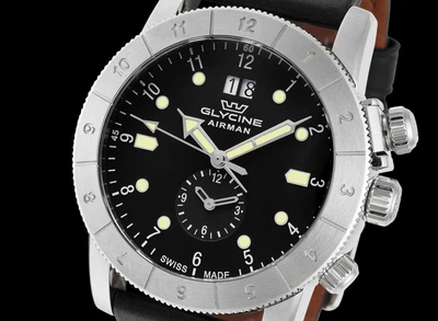 Швейцарские часы Glycine Airman GL0150 GMT 42 mm 200 MT Swiss Made