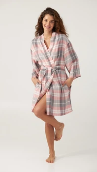 Халат женский ellen Charlotte lgl 208/07/02 2XL серо/розовый