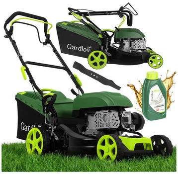 Газонокосилка бензиновая самоходная Gardlov DriveX (2.3 кВт) — 149 см³, ширина 40.6 см, корзина 50 л, функция мойки + запасной нож