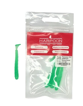 Приманка плаваюча ТЕП HARPOON Swing Impakt 2,5" 038 Смарагдовий Люмінісцентний 4шт