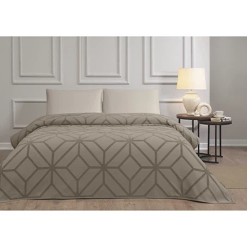 Махровая простынь Tivolyo Home Prizma kahve 160x220 полуторная