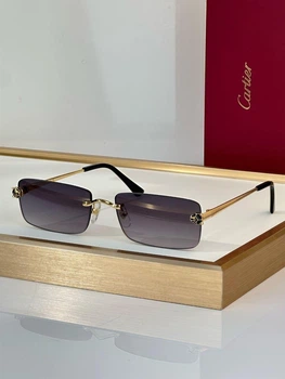 Женские солнцезащитные очки Panthère de Cartier CT0598S Картье Пантер с серыми градиентными линзами