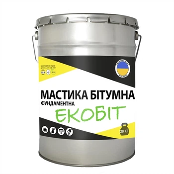 Мастика бітумна для фундаменту ЕКОБІТ, 25л, 20кг.