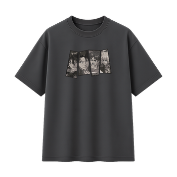 Футболка унісекс графіт XL-3XL розмір Attack on Titan