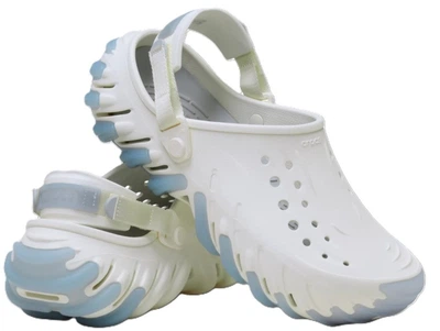 Жіночі крокси Єхо Клог Білі Crocs Echo Icy RO Clog Chalk/Blue (38-39, білий)