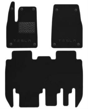 Двошарові килимки Sotra Premium Black для Tesla Model X (mkI)(5 місць) 2021→ (ST 10053-CH-Black)