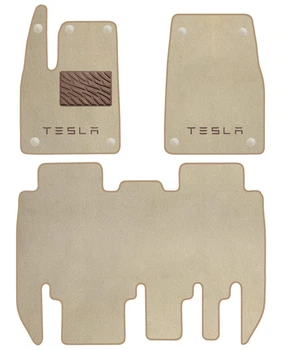 Двошарові килимки Sotra Premium Beige для Tesla Model X (mkI)(5 місць) 2021→ (ST 10053-CH-Beige)