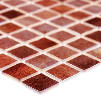 Мозаика LIGHT BROWN коричневая с присыпкой и перламутром облицовочная (13-91938)