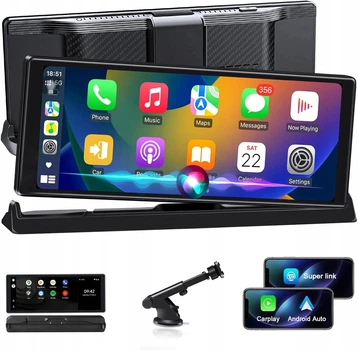 Автомобильный дисплей CarPlay / Android Auto 10.26| с GPS, Bluetooth и держателем (Jansite T360D)