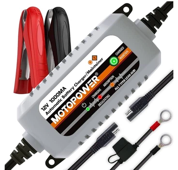 Зарядное устройство MOTOPOWER 12V / 1000mA — автоматическое зарядное и поддерживающее устройство