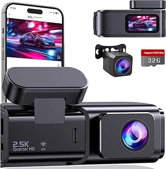 Відеореєстратор Ecomoment S90 2.5K + 1080P (передня та задня камера, Wi-Fi, 32GB)