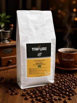 Кофе в зернах Tafuri BRASILE Bourbon Rojo 100% Арабика 1 кг – итальянский натуральный зерновой кофе премиум, свежеобжаренный кофе для кофемашины, автоматической кофеварки, эспрессо, капучино, лате, американо, крепкий ароматный кофе из Бразилии