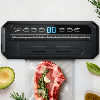 Вакуумний пакувальник сенсорний вакууматор для продуктів XH-878 Black