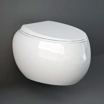 Унітаз підвісний RAK Ceramics Cloud CLOWC1446AWHA безобідковий з кришкою CLOSC3901WH Soft Close