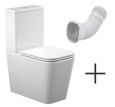 KVADRO SMART комплект : унітаз підлоговий з сидінням Soft-close + бачок (Змив Торнадо) + гнучка підводка