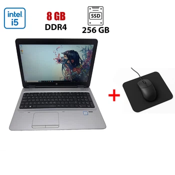Ноутбук HP EliteBook 650 G3 / 14" (1920x1080) IPS / Intel Core i5-7200U (2 (4) ядра по 2.5 - 3.1 GHz) / 8 GB DDR4 / 256 GB SSD / Intel HD Graphics 620 / WebCam б/в + Подарунок Мишка та килимок