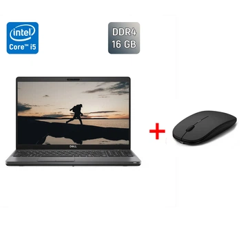 Ультрабук Б-клас Dell Latitude 5500 / 15.6" (1920x1080) IPS / Intel Core i5-8365U (4 (8) ядра по 1.6 - 4.1 GHz) / 16 GB DDR4 / 256 GB SSD / Intel UHD Graphics / HDMI / WebCam б/в + Подарунок Бездротова миша / USB