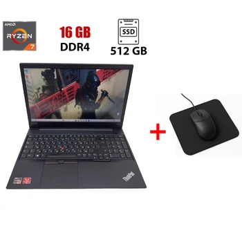 Ноутбук Lenovo ThinkPad E595 / 15.6" (1920x1080) IPS / AMD Ryzen 7 3700U (4 (8) ядра по 2.3 - 4.0 GHz) / 16 GB DDR4 / 512 GB SSD / AMD Radeon Vega Graphics / WebCam б/у + Подарок Мышка и коврик