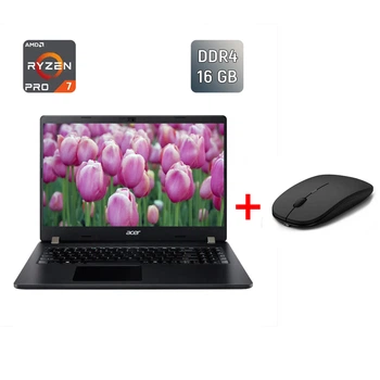 Ноутбук Б-класс Acer Travelmate P215-41-G2 / 15.6" (1920x1080) IPS / AMD Ryzen 7 Pro 5850U (8 (16) ядер по 1.9 - 4.4 GHz) / 16 GB DDR4 / 256 GB SSD / AMD Radeon Vega 8 / WebCam / HDMI б/у + Подарок Беспроводная мышь / USB